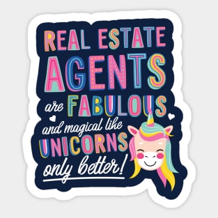 Real Estate Agents are like Unicorns Gift Idea Sticker